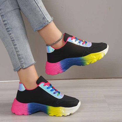 Lace-up Sneakers Fashion Casual Lightweight Running Walking Shoes