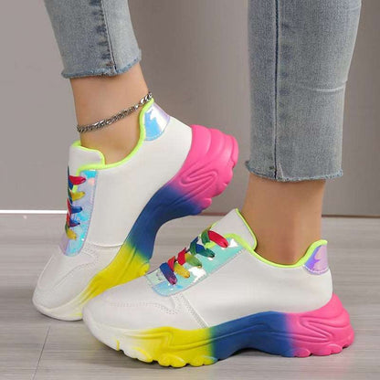 Lace-up Sneakers Fashion Casual Lightweight Running Walking Shoes