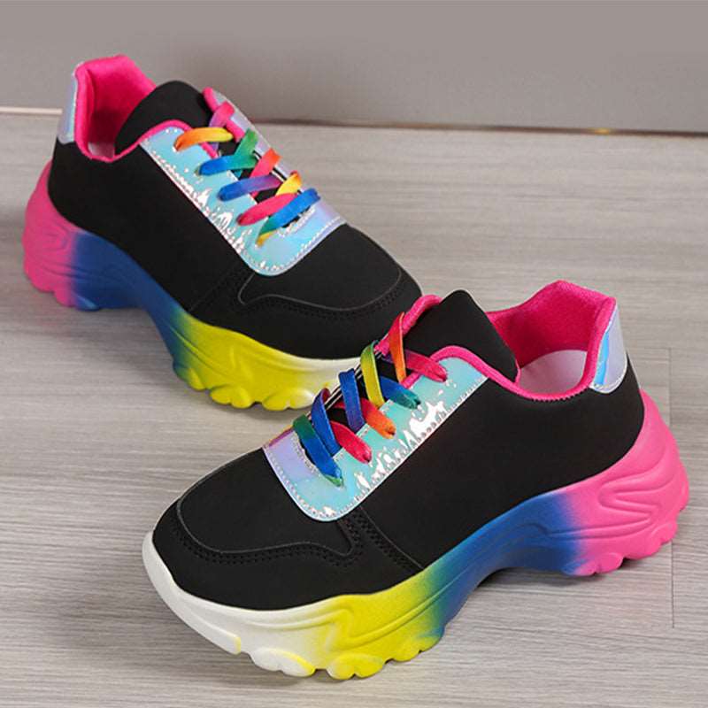 Lace-up Sneakers Fashion Casual Lightweight Running Walking Shoes