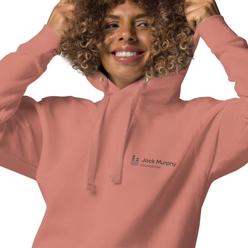 Women's Peach Minimalist And Versatile Printed Hoodie