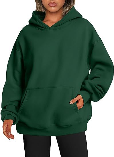 Women's Green Autumn Thick Hoody Sweater