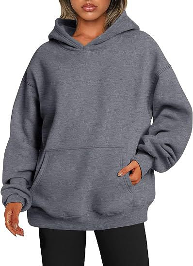 Women's Grey Autumn Thick Hoody Sweater